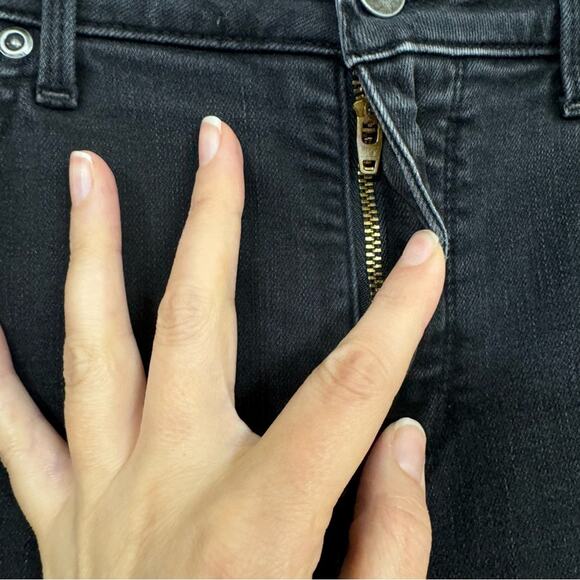 NYDJ Black High Rise Straight Leg Womens Jeans 8 Classic Fall Denim Zip Fly - Picture 5 of 11